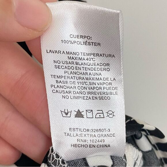 Milk & Honey Animal Print Zebra Cowl Neck Tank Top Ajustable Straps Size XL NWT - Picture 6 of 8